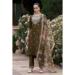 Picture of Silk Dark Olive Green Readymade Salwar Kameez