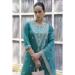 Picture of Beautiful Silk Dark Cyan Readymade Salwar Kameez