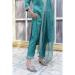 Picture of Beautiful Silk Dark Cyan Readymade Salwar Kameez
