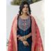 Picture of Beautiful Silk Navy Blue Readymade Salwar Kameez