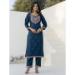Picture of Beautiful Silk Navy Blue Readymade Salwar Kameez