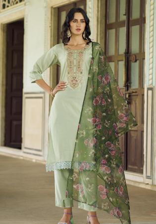 Picture of Ideal Silk Dark Sea Green Readymade Salwar Kameez