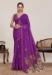 Picture of Comely Linen & Silk Purple Saree