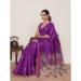 Picture of Comely Linen & Silk Purple Saree