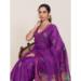 Picture of Comely Linen & Silk Purple Saree