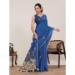 Picture of Fascinating Linen & Silk Dark Slate Blue Saree