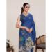 Picture of Fascinating Linen & Silk Dark Slate Blue Saree