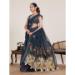 Picture of Charming Linen & Silk Dark Slate Grey Saree