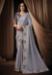 Picture of Resplendent Silk & Organza Slate Grey Saree