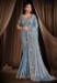 Picture of Beautiful Silk & Organza Light Slate Grey Saree