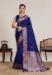 Picture of Statuesque Silk Dark Slate Blue Saree