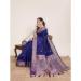 Picture of Statuesque Silk Dark Slate Blue Saree