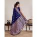 Picture of Statuesque Silk Dark Slate Blue Saree