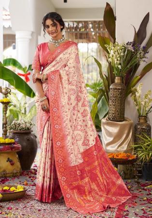 Picture of Nice Silk Dark Salmon Saree
