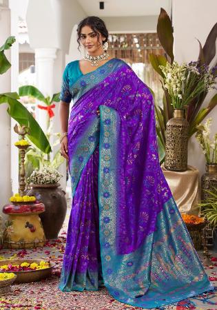 Picture of Superb Silk Teal Saree