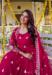 Picture of Ideal Georgette Dark Red Readymade Gown