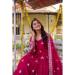 Picture of Ideal Georgette Dark Red Readymade Gown
