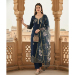 Picture of Chiffon Midnight Blue Readymade Salwar Kameez