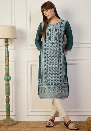 Picture of Cotton & Silk Midnight Blue Kurtis And Tunic