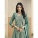 Picture of Pretty Georgette Sea Green Anarkali Salwar Kameez