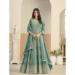 Picture of Pretty Georgette Sea Green Anarkali Salwar Kameez