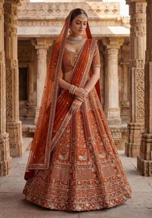 Picture of Splendid Silk Chocolate Lehenga Choli