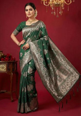 Picture of Enticing Silk Sea Green Saree