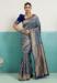 Picture of Pretty Silk Dark Olive Green Saree