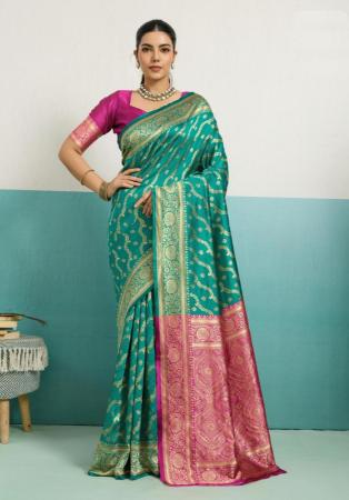 Picture of Fascinating Silk Light Sea Green Saree