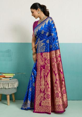 Picture of Marvelous Silk Royal Blue Saree