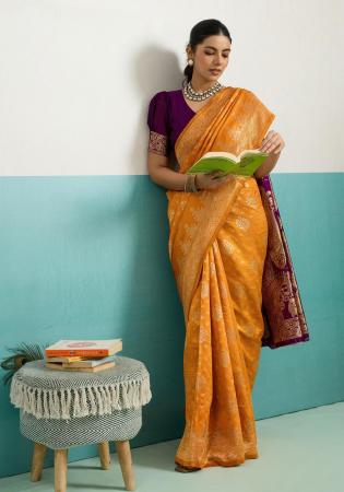 Picture of Ideal Silk Saddle Brown Saree