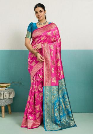 Picture of Exquisite Silk Hot Pink Saree
