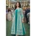 Picture of Excellent Chiffon & Silk Teal Readymade Gown