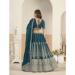Picture of Charming Georgette Teal Lehenga Choli