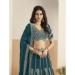Picture of Charming Georgette Teal Lehenga Choli