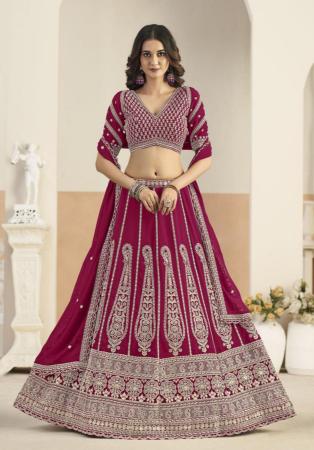 Picture of Delightful Georgette Pink Lehenga Choli