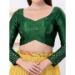 Picture of Lovely Silk Forest Green Designer Blouse
