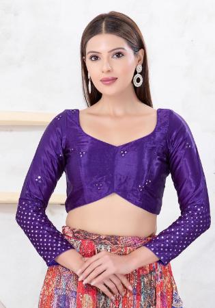 Picture of Superb Silk Purple Designer Blouse