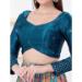 Picture of Exquisite Silk Navy Blue Designer Blouse