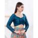 Picture of Exquisite Silk Navy Blue Designer Blouse