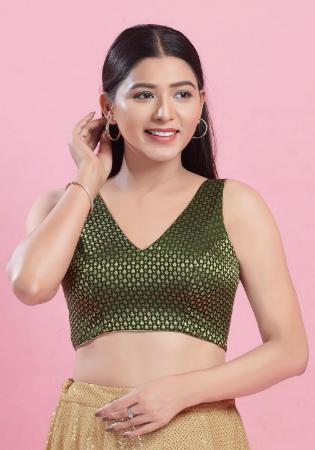 Picture of Sightly Rayon & Chiffon Sea Green Designer Blouse