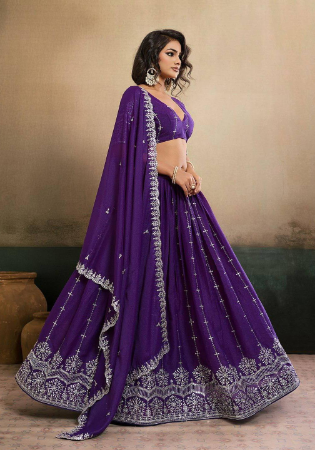 Picture of Taking Georgette Purple Lehenga Choli