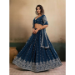 Picture of Good Looking Georgette Midnight Blue Lehenga Choli