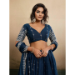 Picture of Good Looking Georgette Midnight Blue Lehenga Choli