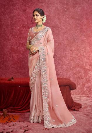 Picture of Superb Net Indian Red Saree