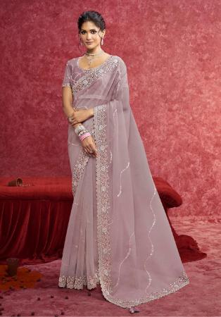 Picture of Fascinating Net Violet Saree