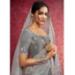Picture of Marvelous Net Dark Grey Saree