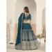 Picture of Radiant Georgette Teal Lehenga Choli