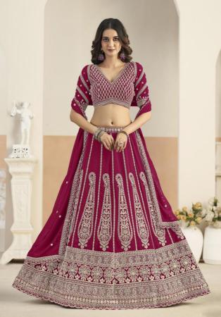 Picture of Sublime Georgette Dark Red Lehenga Choli