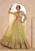 Picture of Sublime Net Dark Khaki Lehenga Choli